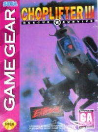 Choplifter III Sega Game Gear US box art